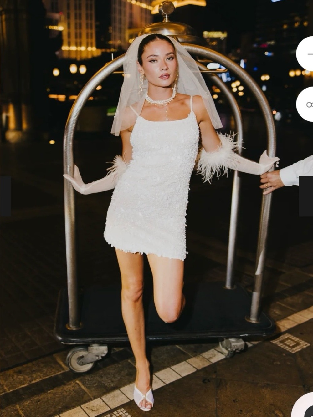 UNTAMED PETALS BY AMANDA JUDGE White Beaded Mini Dress
